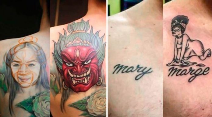 25 Personas que se tatuaron el nombre de su ex, se arrepintieron y lo arreglaron de forma graciosa