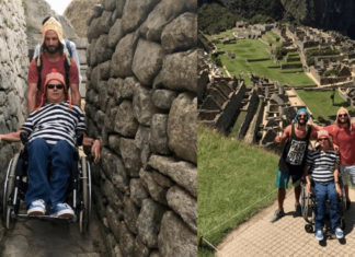 Argentino cargó a su amigo con discapacidad durante seis horas para que pudiera conocer Machu Picchu