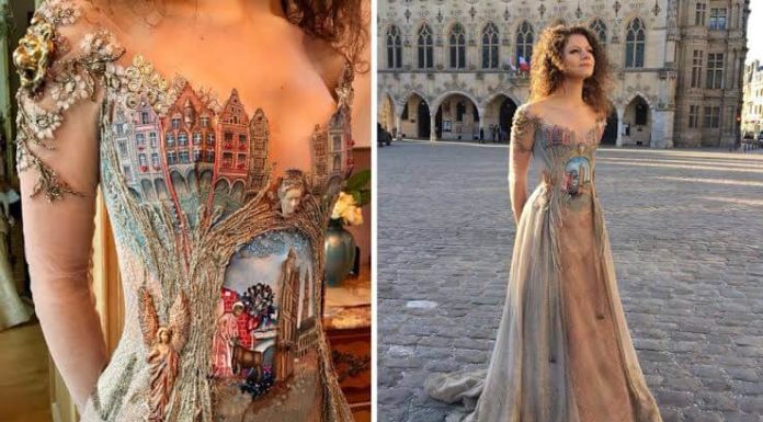 Este diseñador francés usa los lomos de los libros para crear vestidos extraordinarios