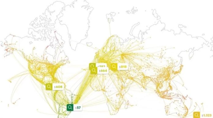 Este nuevo mapa interactivo de MIT te revela los vuelos más económicos desde tu ciudad