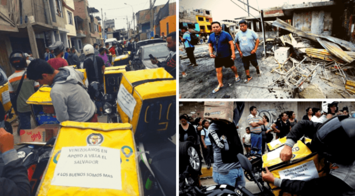 Repartidores venezolanos llevan ayuda a damnificados en Villa El Salvador