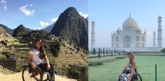 La peruana que viaja en silla de ruedas y quiere recorrer las siete maravillas del mundo