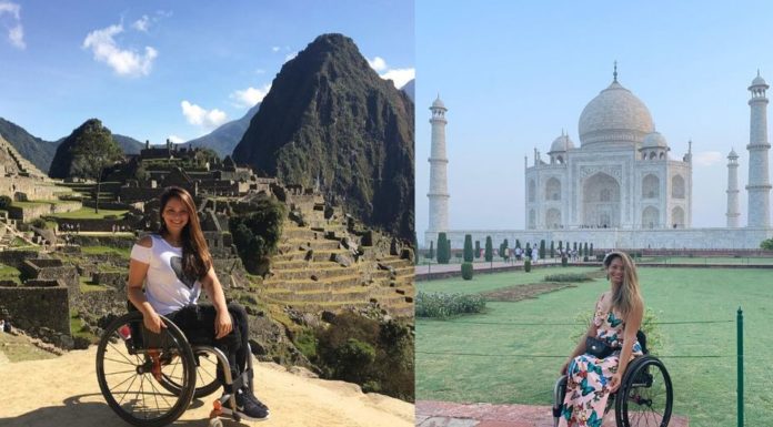 La peruana que viaja en silla de ruedas y quiere recorrer las siete maravillas del mundo