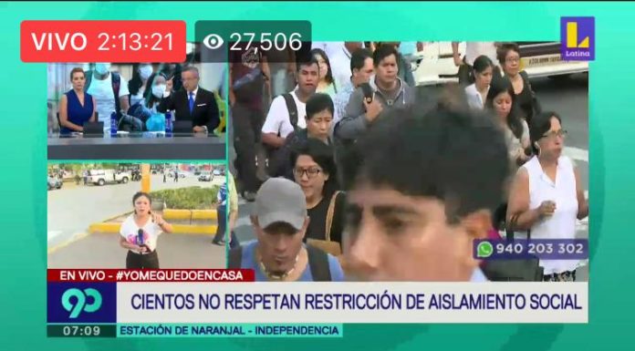 Cientos no respetan restricción de aislamiento social en Perú