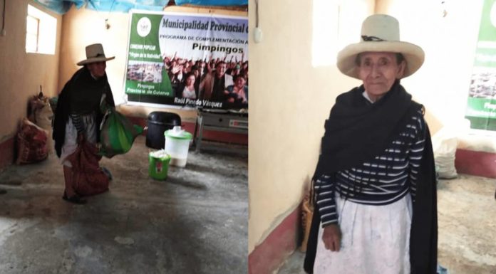 Humilde anciana dona su cosecha para aislados por coronavirus: “Aquí les traigo algunas cositas”