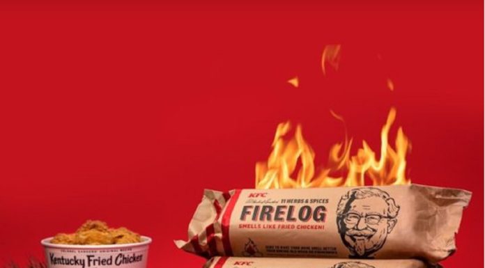 KFC Innova y vende para navidad troncos de madera que huelen a pollo frito